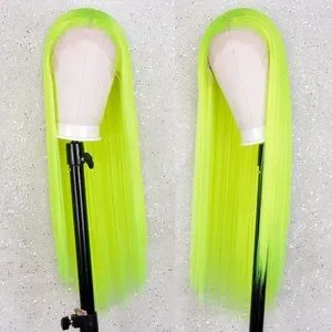 Accessories | 22 Fluorescent Green Straight Lace Front Wig  display picture 1